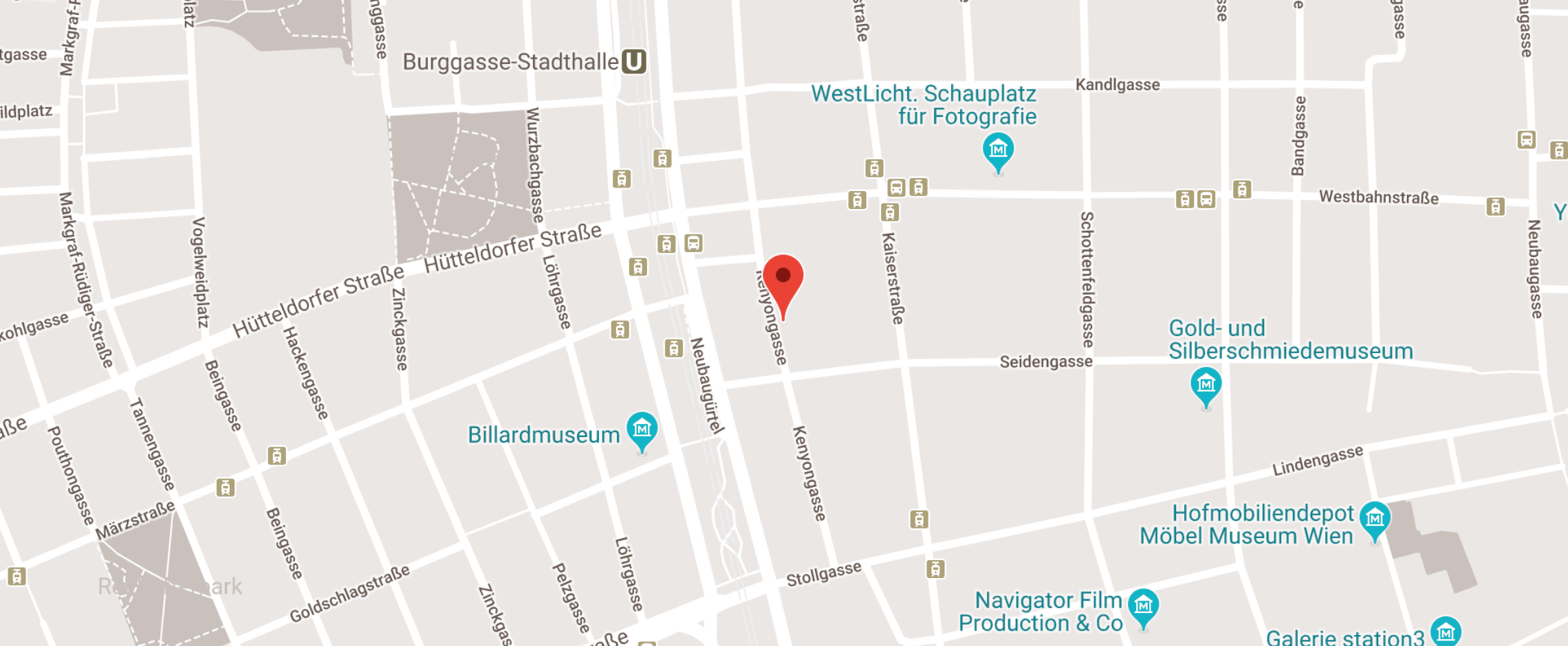 Google Map of Kenyongasse 18, 1070 Wien
